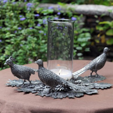 Pheasant Pillar Centerpiece Candle Holder | Vagabond House | V919