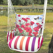 Red Poppies Hammock Chair Swing "Cristina Stripe" | Magnolia Casual | CRTC901-SP