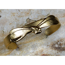Dragonfly Antiqued Gold Brass Skinny Cuff Bracelet | Elaine Coyne Jewelry | ECGDRG3012CF