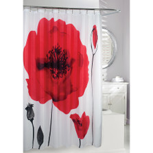 Poppy Explosion Fabric Shower Curtain | Moda at Home