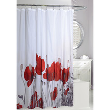 Poppy Fields Fabric Shower Curtain | Moda at Home