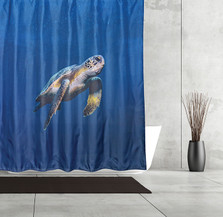 Sea Turtle Fabric Shower Curtain | Moda at Home