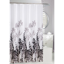 Leaf Pattern Fabric Shower Curtain "Wind Dance" | Moda at Home