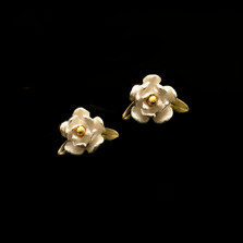 Magnolia Blossom Post Earrings | Nature Jewelry | Michael Michaud | 3536BZ