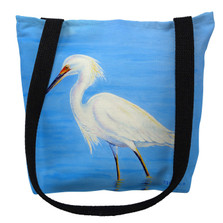 Stalking Snowy Egret Tote Bag | Betsy Drake | TY1087M