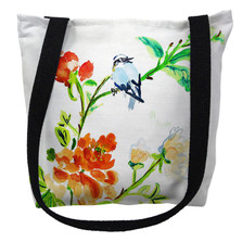 Blue Bird and Flowers Tote Bag | Betsy Drake | TY1103M