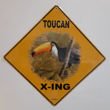 Toucan Metal Crossing Sign | Toucan X-ing Sign