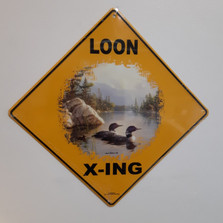 Loon Metal Crossing Sign | Loon X-ing Sign