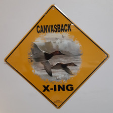 Canvasback Metal Crossing Sign | Canvasback X-ing Sign