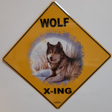 Wolf Moon Metal Crossing Sign | Wolf Moon Xing Sign | MXS30161