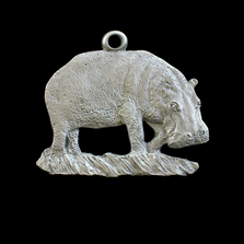 Hippo Standing Pewter Ornament | Andy Schumann | SCHHIPPO