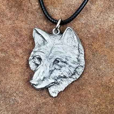 Red Wolf Pendant Necklace | Andy Schumann | SCHWOLFPEND