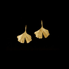 Ginkgo Leaf Gold Wire Earrings | Michael Michaud | 4075V | Nature Jewelry 