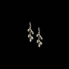 Pussy Willow Sterling Silver Drop Wire Earrings | Michael Michaud | 4172S | Nature Jewelry 