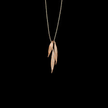 Weeping Willow Triple Leaf Sterling Silver 16" Pendant Necklace | Michael Michaud | 8944SC | Nature Jewelry 