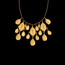 Bahamian Bay Leaf Gold 16" Necklace | Michael Michaud | 8983V | Nature Jewelry 