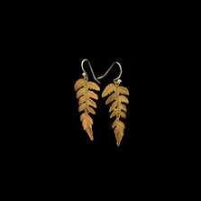 Fern Single Leaf Gold Wire Earrings | Michael Michaud | 3182V | Nature Jewelry 