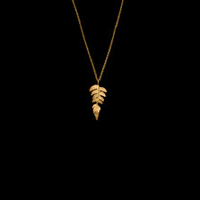 Fern 18" Adjustable Gold Pendant Necklace | Michael Michaud | 9076V | Nature Jewelry 