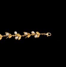 Boxwood Gold Freshwater Pearl Bracelet | Michael Michaud | 7037V | Nature Jewelry 