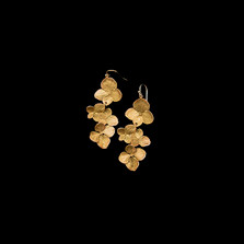 Hydrangea Gold Wire Drop Earrings | Michael Michaud | 4929V | Nature Jewelry 