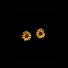 Gold Sunflower Post Earrings | Michael Michaud | 4979V | Nature Jewelry 