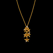 Orange Blossom 16" Adjustable Gold Pendant Necklace | Michael Michaud | 8203V | Nature Jewelry 