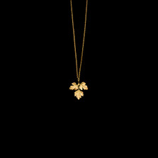 Parsley Leaf Gold 16" Adjustable Pendant Necklace | Michael Michaud | 8954V | Nature Jewelry