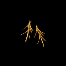 Rosemary Sprig Gold Post Earrings | Michael Michaud | Nature Jewelry | 4416V