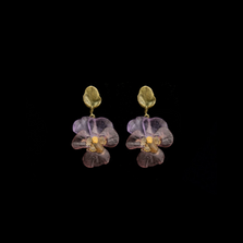 Pansies Post Earrings | Michael Michaud | 3587BZ | Nature Jewelry