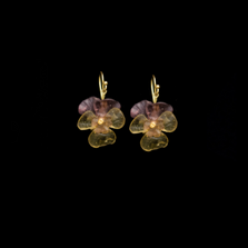 Pansies Wire Earrings | Michael Michaud | 3589BZ | Nature Jewelry