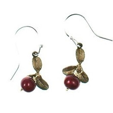 Cranberry Wire Drop Earrings | Michael Michaud Jewelry | SS4922BZCR -2