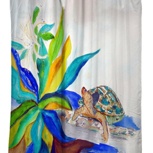 Turtle Shower Curtain "Turtle & Lily" | BDSH1071
