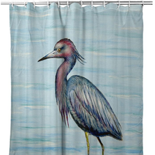 Blue Heron Shower Curtain "Dick's Little Blue Heron" | BDSH492