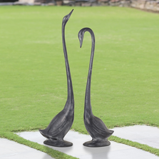 Swan Garden Sculpture Pair "Swan Sweeties" | SPI Home