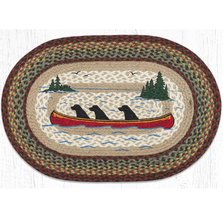 Labs In Canoe Oval Braided Rug | Capitol Earth Rugs | OP-081