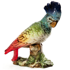 Tropico Parrot Ceramic Sculpture | Intrada Italy | PAR9198