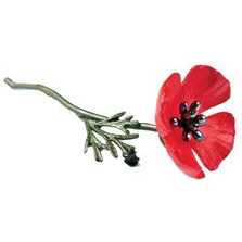 Red Poppy Pin | Michael Michaud Jewelry | SS5803BZPK -2