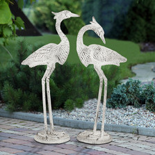 Courting Egrets Outdoor Garden Statue Set of 2 | SPI Home | 53012