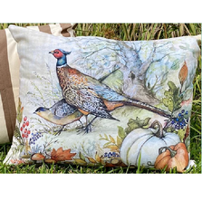 Fall Pheasant Indoor Outdoor Pillow 19x24 