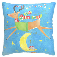 Reindeer Over the Moon 18x18 | Magnolia Casual | MCBC605LCS