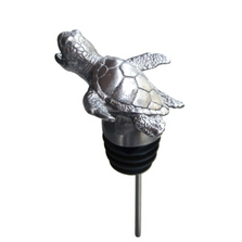 Stainless Steel Carved Sea Turtle Wine Pourer - Aerator | Menagerie | SSPS16-167