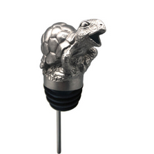 Stainless Steel Carved Sea Turtle Wine Pourer - Aerator | Menagerie | 