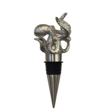 Carved Stainless Steel Octopus Bottle Stopper | Menagerie | M-SSTO1-083