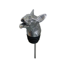 Stainless Steel Carved Bulldog Wine Pourer - Aerator | Menagerie | M-SSPF3-173