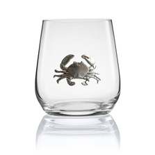 Crab Stemless Wine/Cognac Glass Set of 2 | Menagerie | M-SRW1-CR007