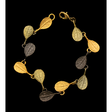 Bahamian Bay Tri Color Leaf Bracelet | Michael Michaud Jewelry | SS7245bzgmg