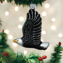 Eagle in Flight Glass Ornament |  OWC16122