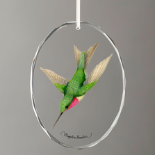 Ruby-Throated Hummingbird Crystal Ornament | Wild Wings