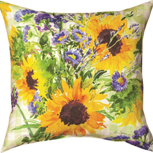 Sunflower Bouquet Indoor/Outdoor Pillow | Manual Woodworkers | SLSBS