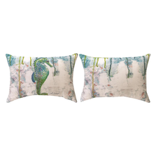 Seahorse Indoor Outdoor Throw Pillow "Jewels of the Sea" | SHJSEA